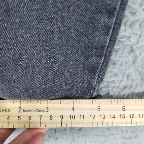 Levis Jeans Womens 29 711 Faded Black Stretch Distressed Low Rise Skinny - Picture 11 of 16